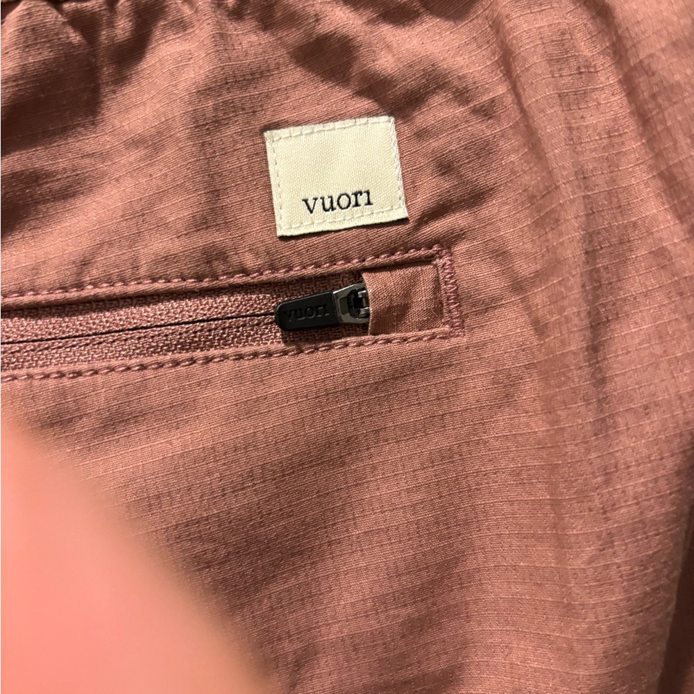 Vuori Dusty Rose Shorts with Zipper Pocket - Picture 2 of 6